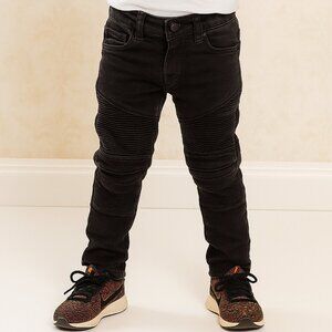 🖤 Parish Nation Boys’ Black Moto Jeans - Size 6